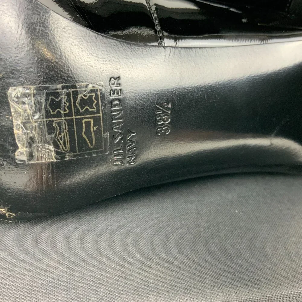 Jil Sander Navy Line Black Mix Leather Ankle Slip-OnBoots Sz 8 - Picture 14 of 16